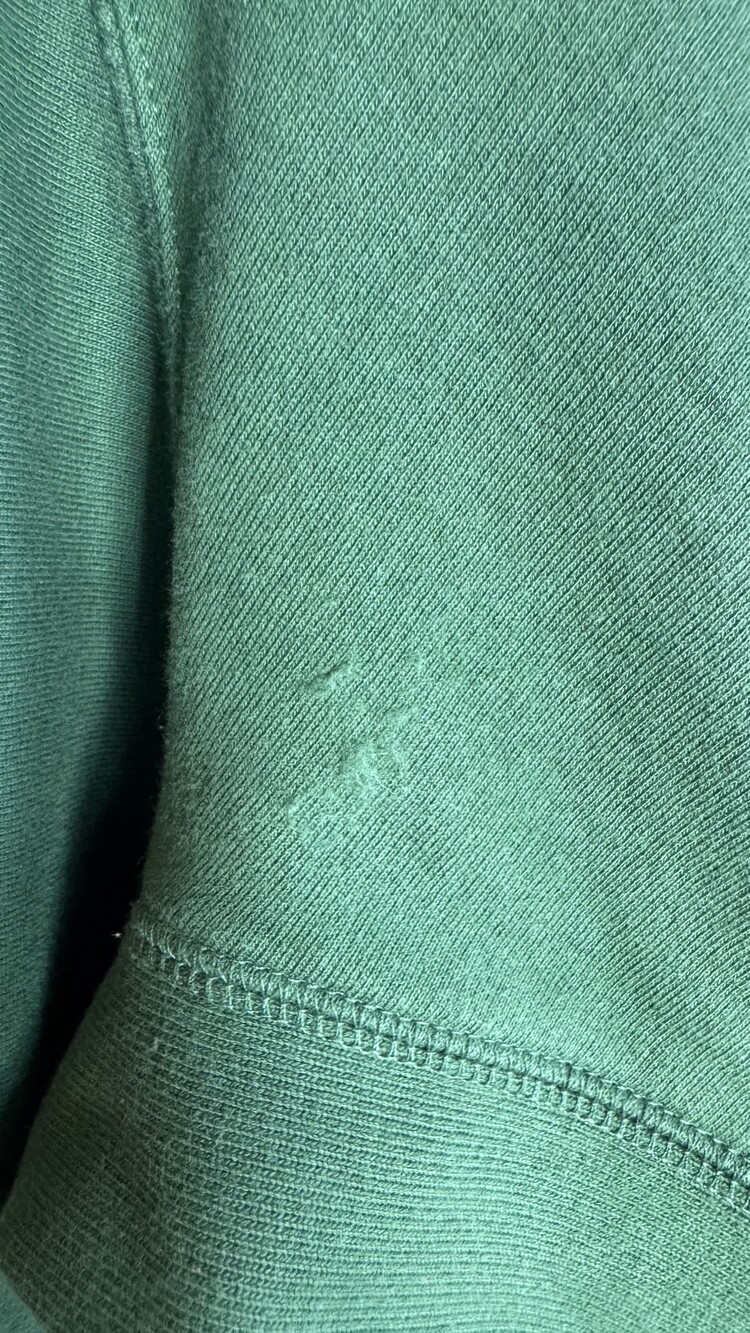 Vintage American Eagle Large Green Hoodie Cotton Polyester Blend Sweatshirt